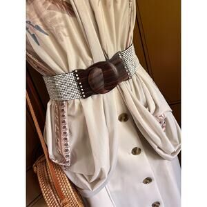 Vintage wood and beads belt